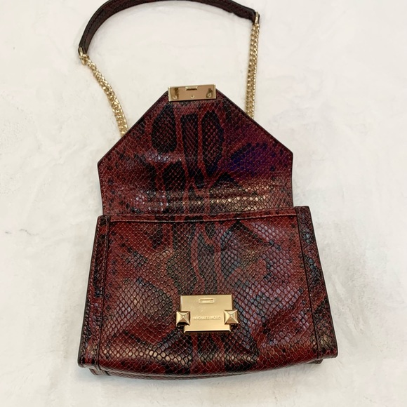 MICHAEL KORS Whitney Small snake skin Leather Shoulder Bag - Picture 16 of 16